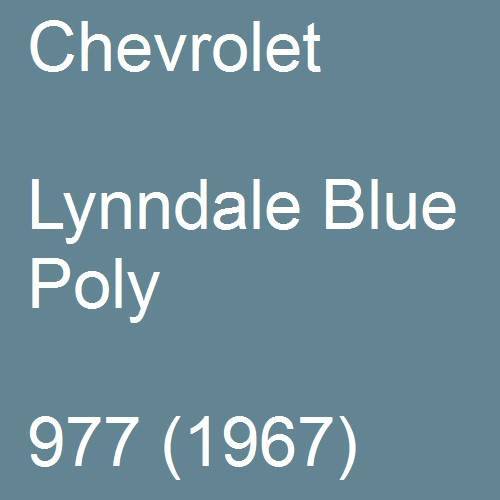 Chevrolet, Lynndale Blue Poly, 977 (1967).